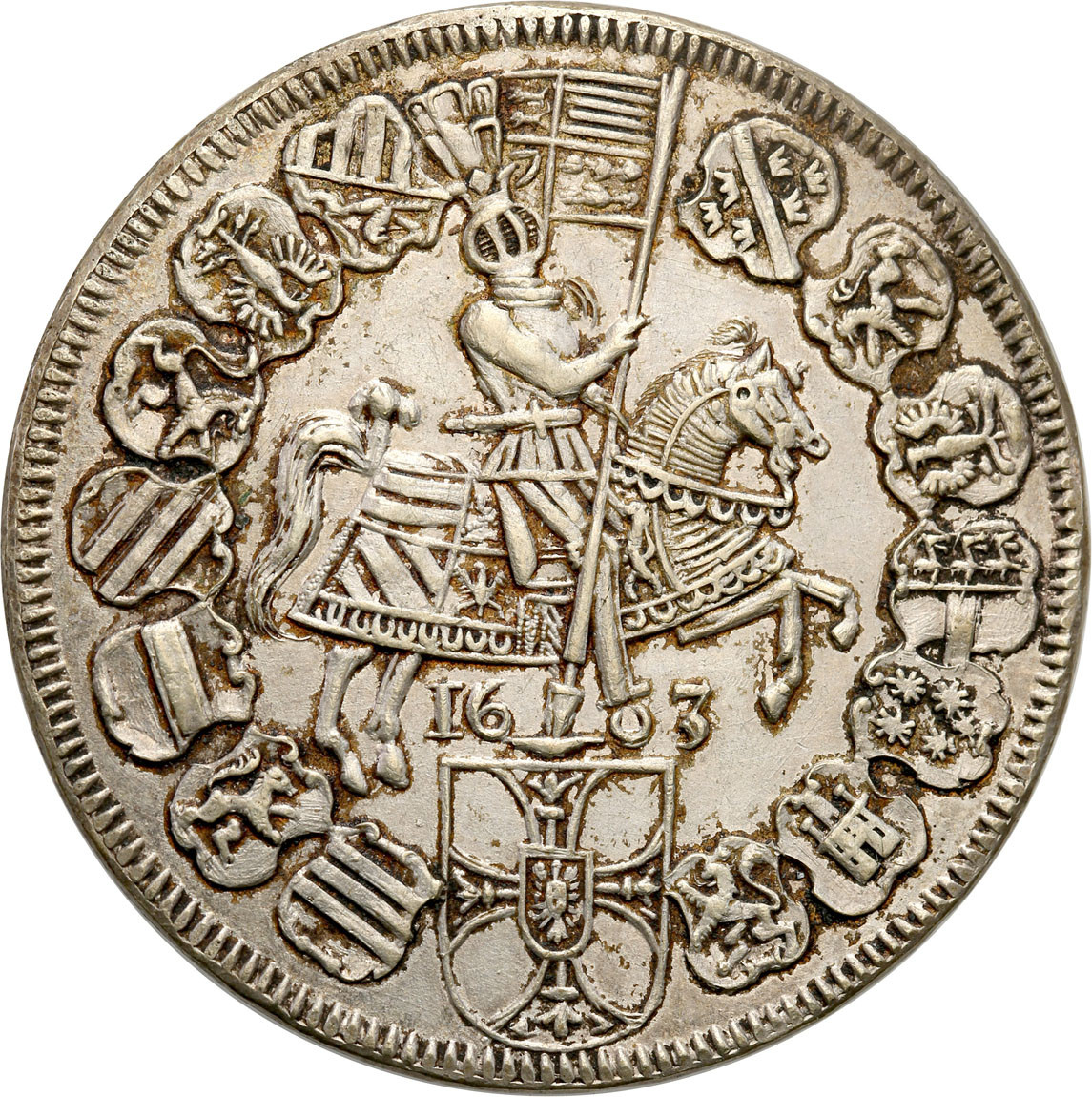 Austria, Zakon Krzyżacki w Mergentheim. Maksymilian I (1585-1590-1618). Medal na wzór talara 1603